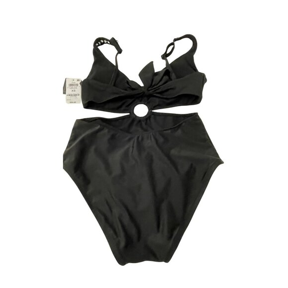 Bar III $94 Bathing Suit One Piece Black Studded Cut Out Swimsuit XS NWT - Picture 7 of 8